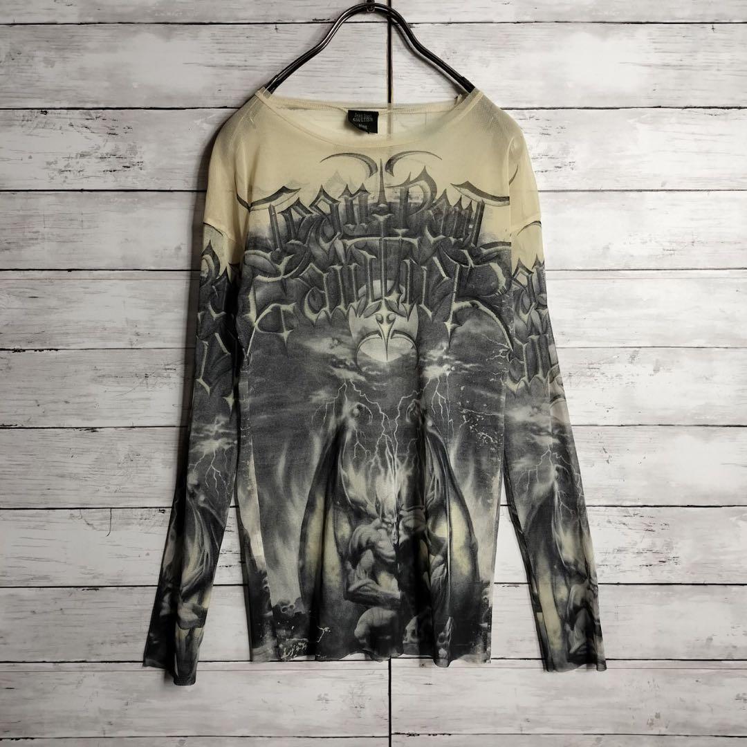 Jean Paul GAULTIER パワーネット ガーゴイル柄トップス ロンT - メルカリ