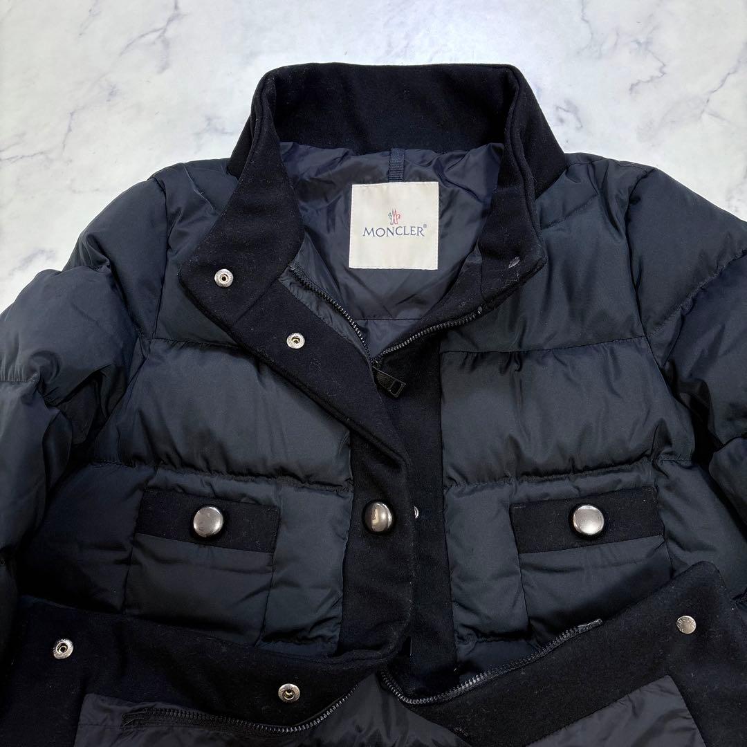 美品 MONCLER モンクレール MAIMI ダウンジャケット ウール切替 0