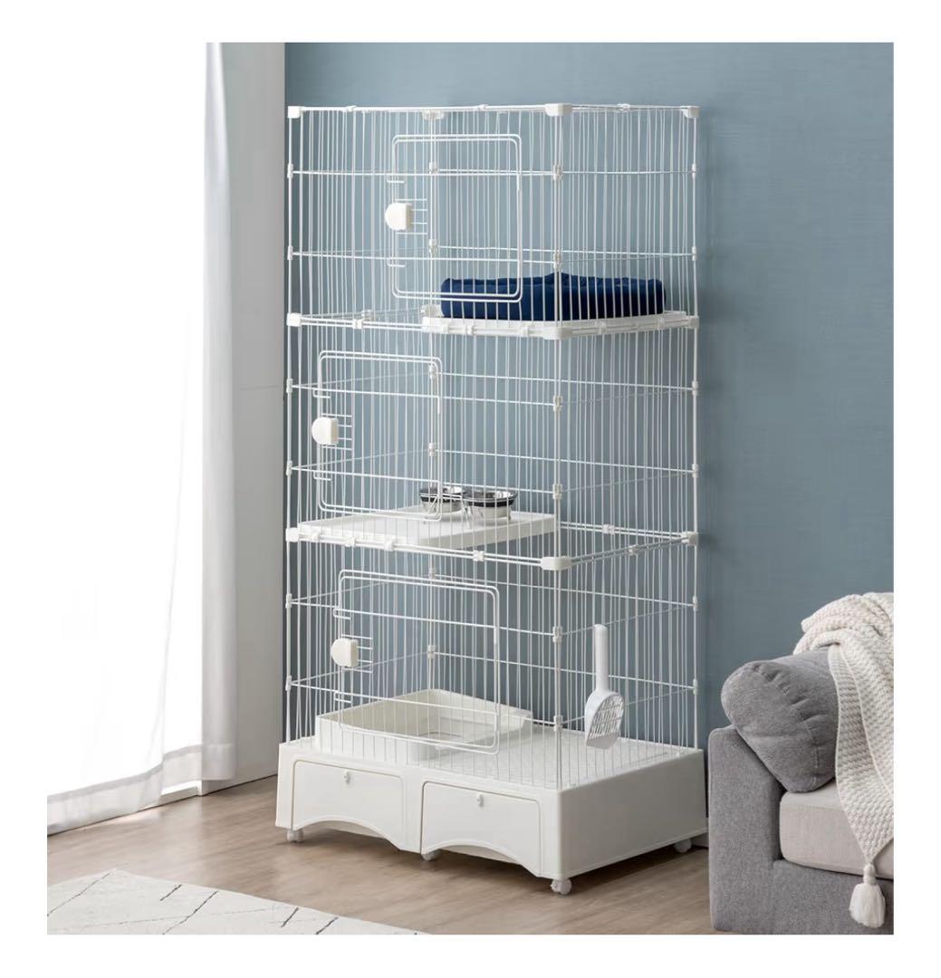 3段キャットケージ トイレ一体型 157cm トイレ一体型キャットケージ 3段 157cm