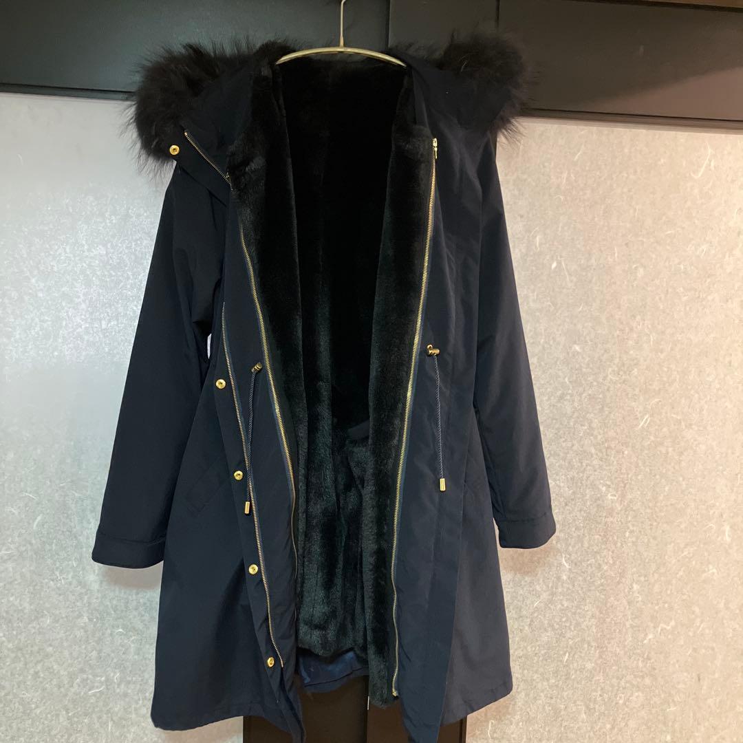 定価6万 【美品】VICKY ネイビー 3wayモッズコート ファーライナー付き