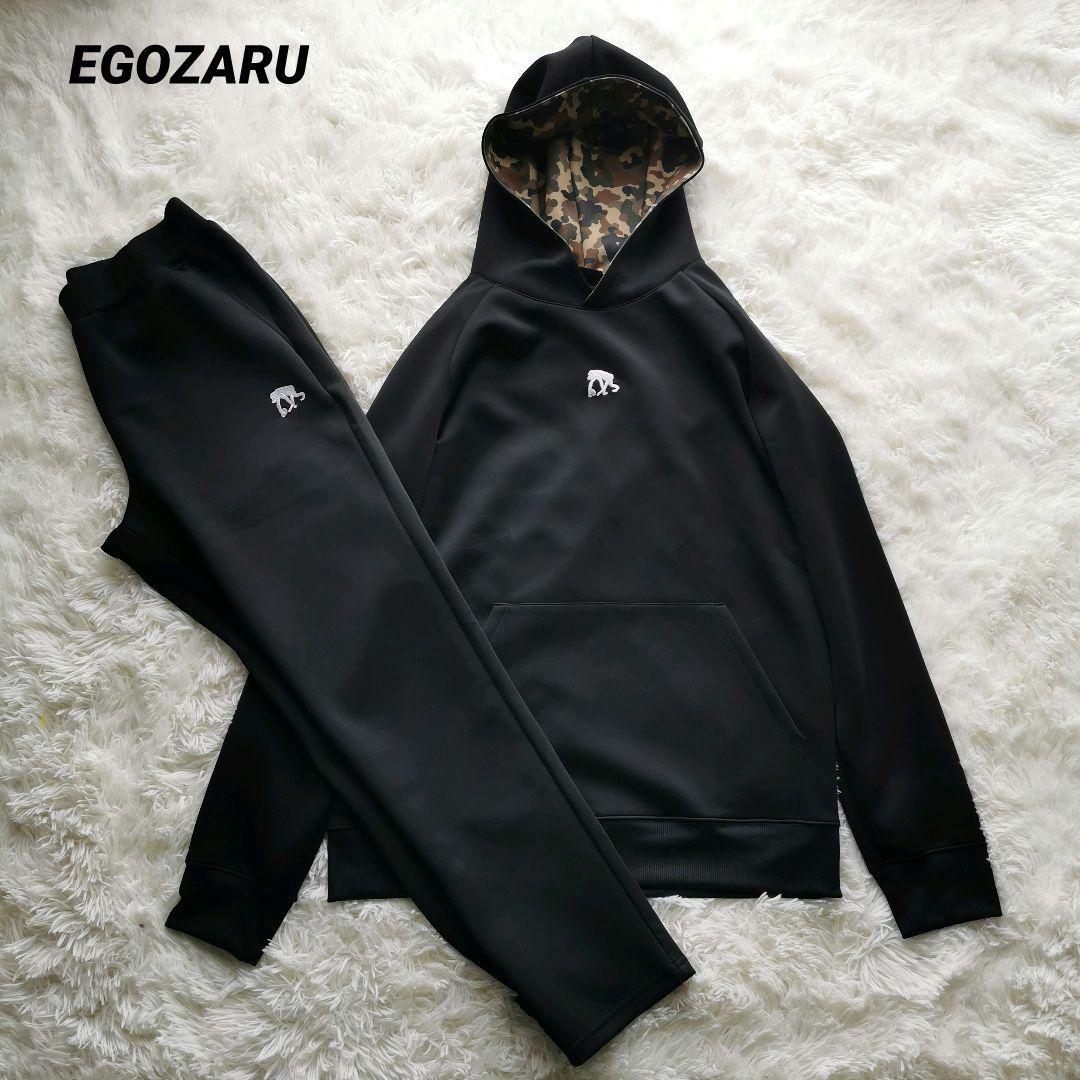 極美品✨エゴザル セットアップ パーカー バスケ フーディ 黒 XL