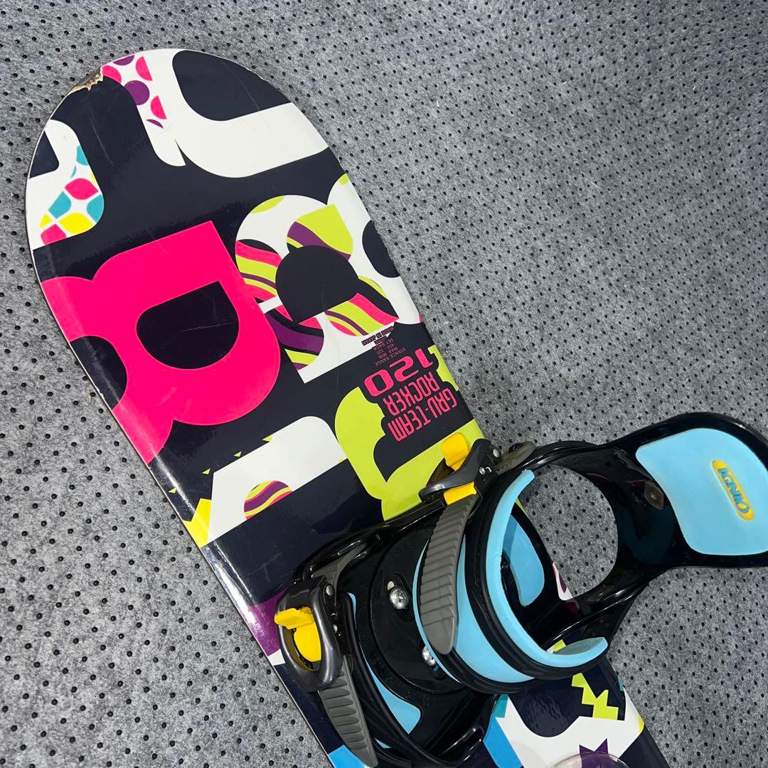 7-8使用 キッズスノーボード120cm IGNIO GRV×バイン×ブーツ - メルカリ