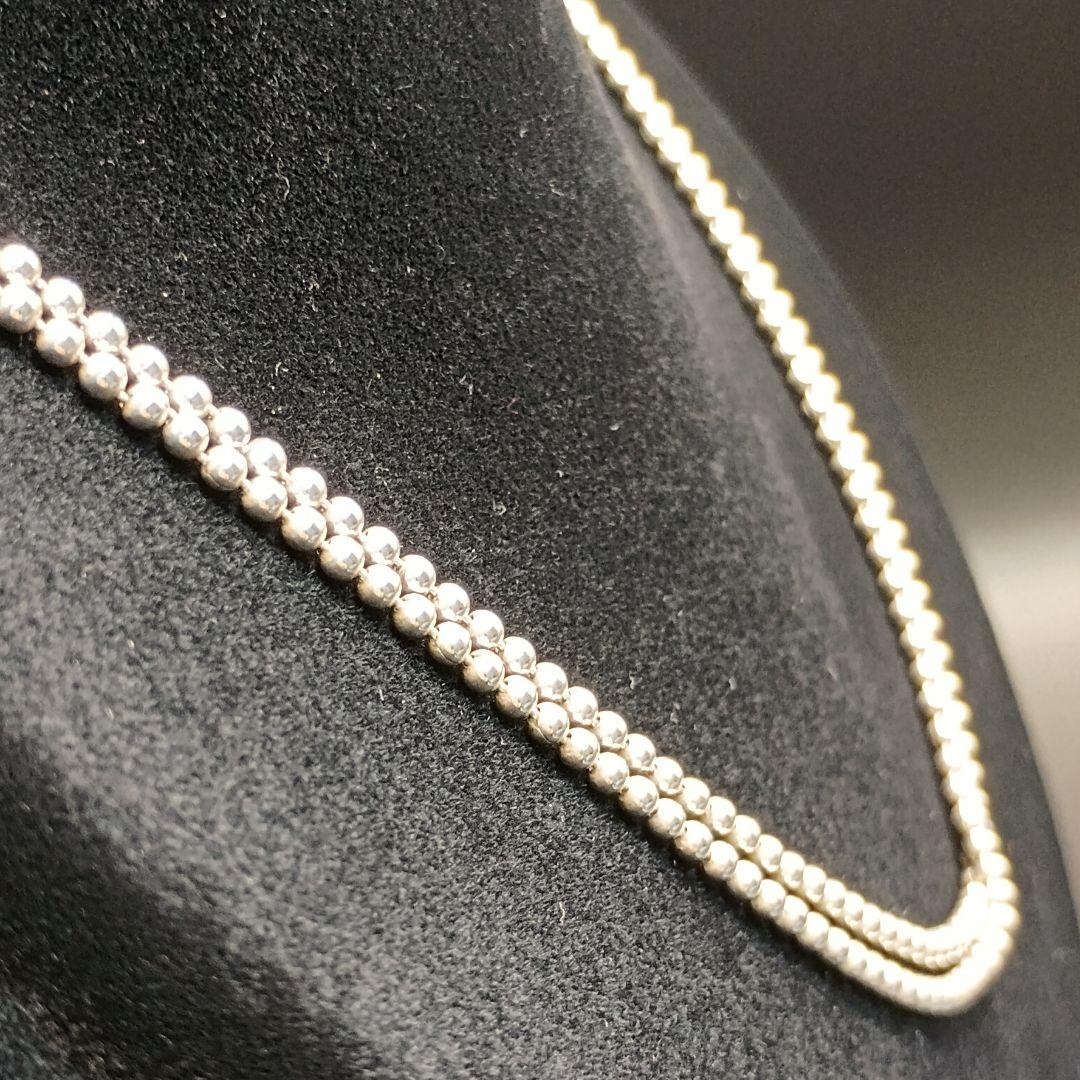 GUCCI ダブルボールチェーン 52.5cm SILVER925 ユニセックス