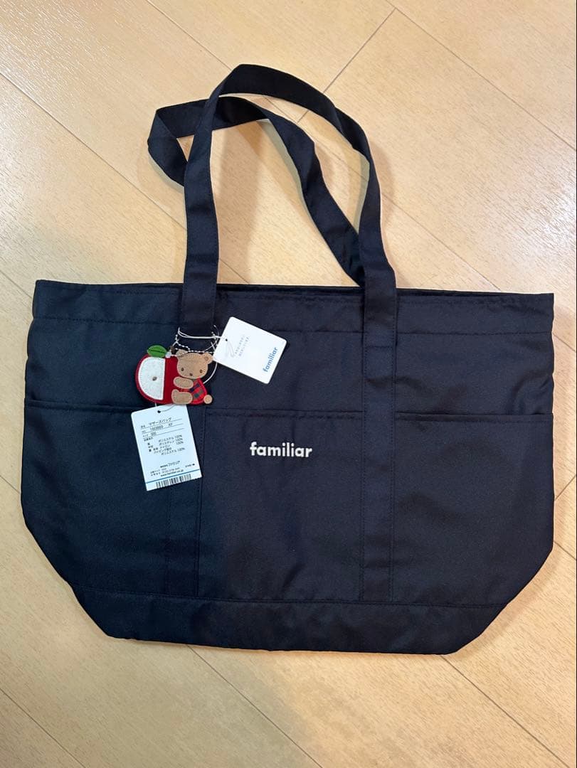 familiar マザーズバッグ ネイビー×赤チェック - メルカリ