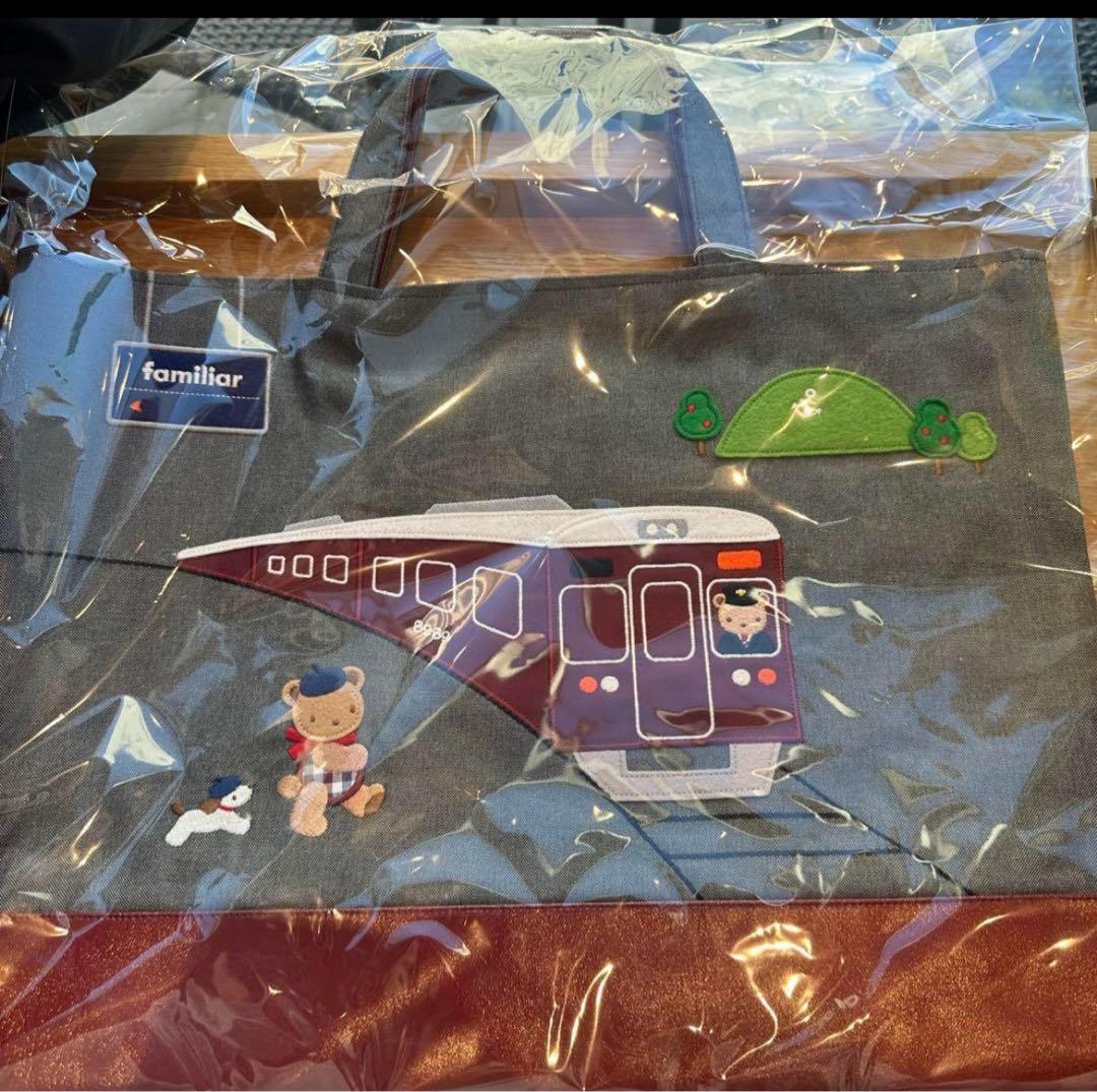 阪急電車ファミリアトートバッグ 阪急電車ファミリアファミリアデニム