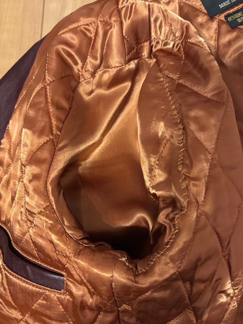 ファウンテンヘッドレザー デルタ Dポケダブルレザージャケット 36 茶