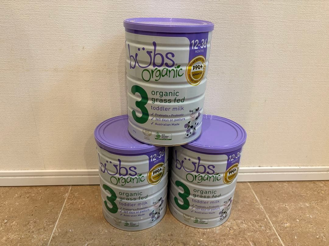 bubs Organic Step3 (3缶セット) Bubs (バブズ) オーガニック グラスフェッド フォローアップミルク