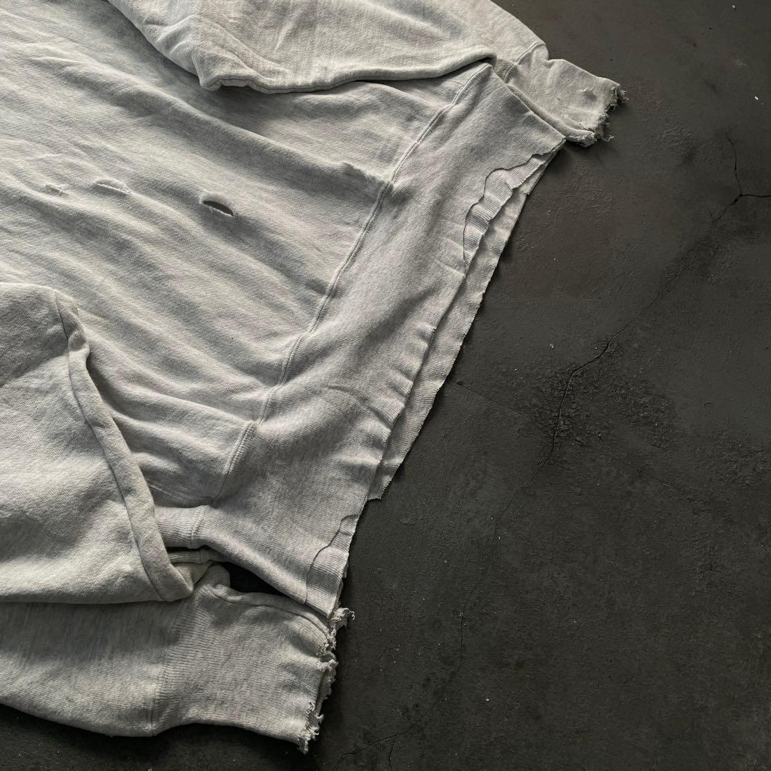 90's grunge is dead“ペイント“杢”XL“boro sweat