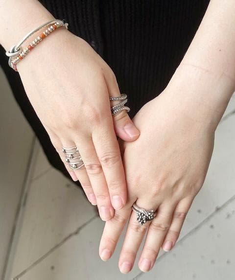 シルバーバングル カレンシルバー ハンドメイド タイシルバー 純銀 #32