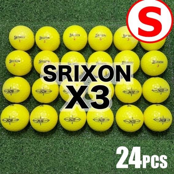 S64】SRIXON X3 黄 ロストボール 24球 - メルカリ