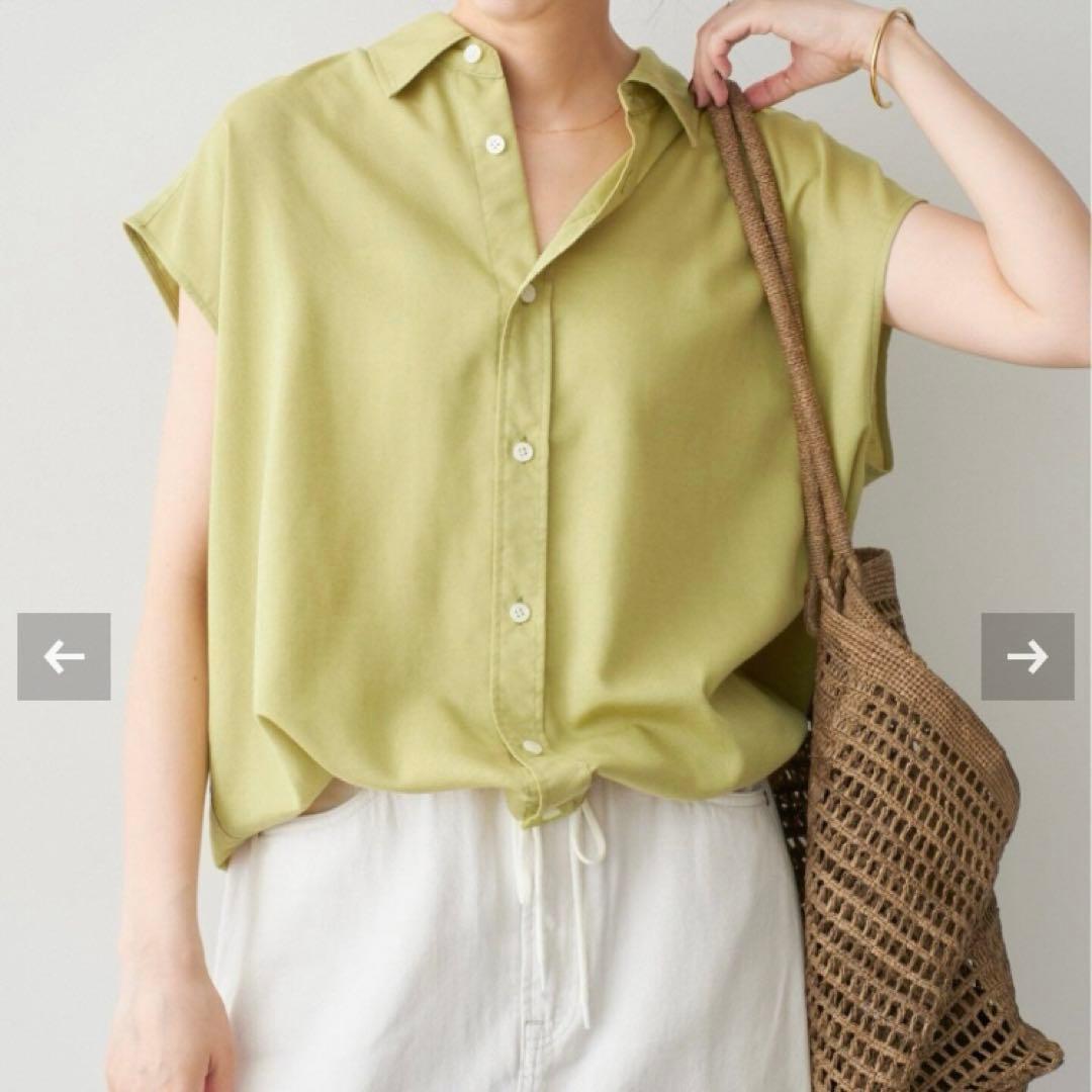 【Spick and Span】ソフトブロードフレンチヘムギャザーシャツ リネンブレンドフレンチヘムギャザーシャツ（シャツ／ブラウス