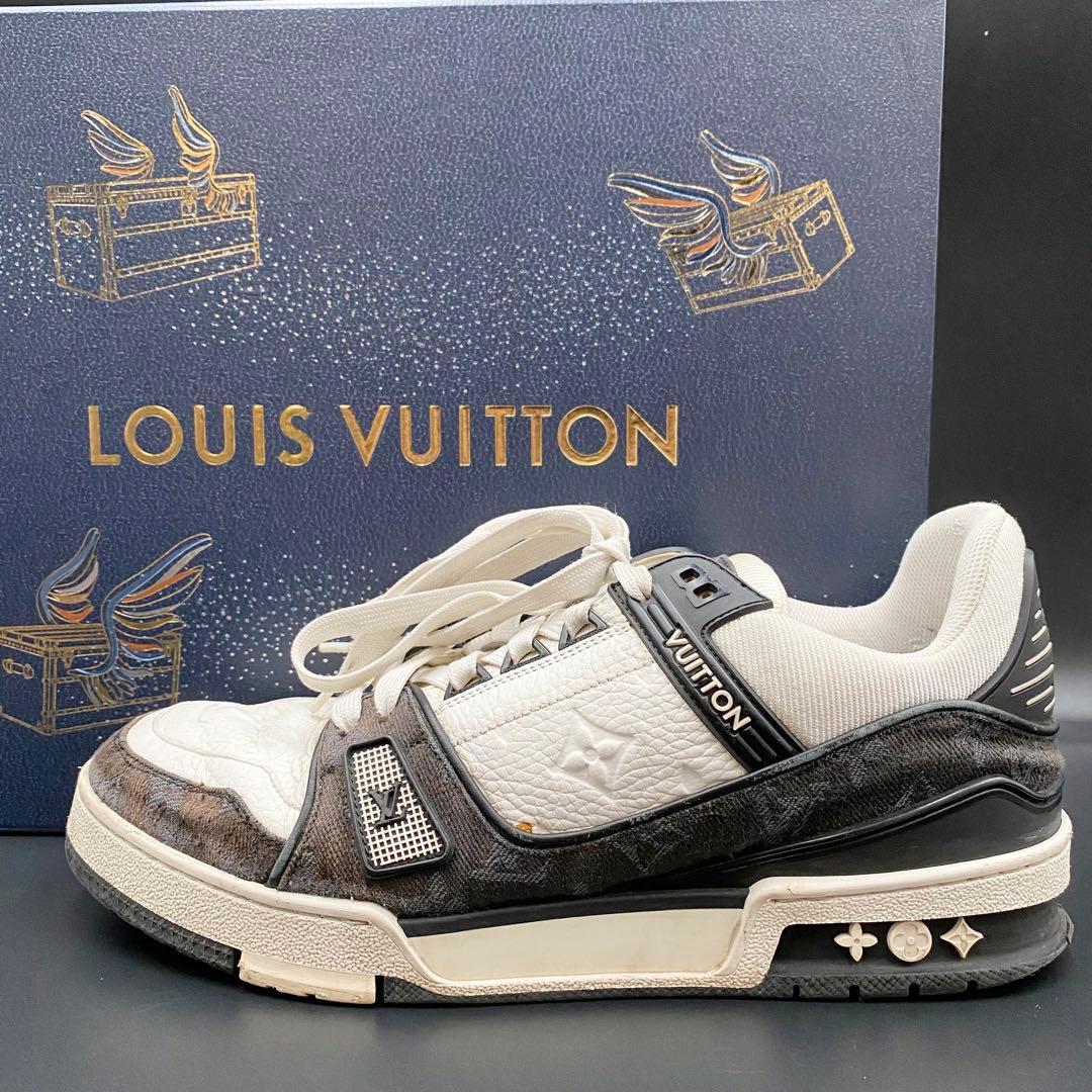 ルイヴィトン LVトレイナーライン スニーカー モノグラム デニム 26.5