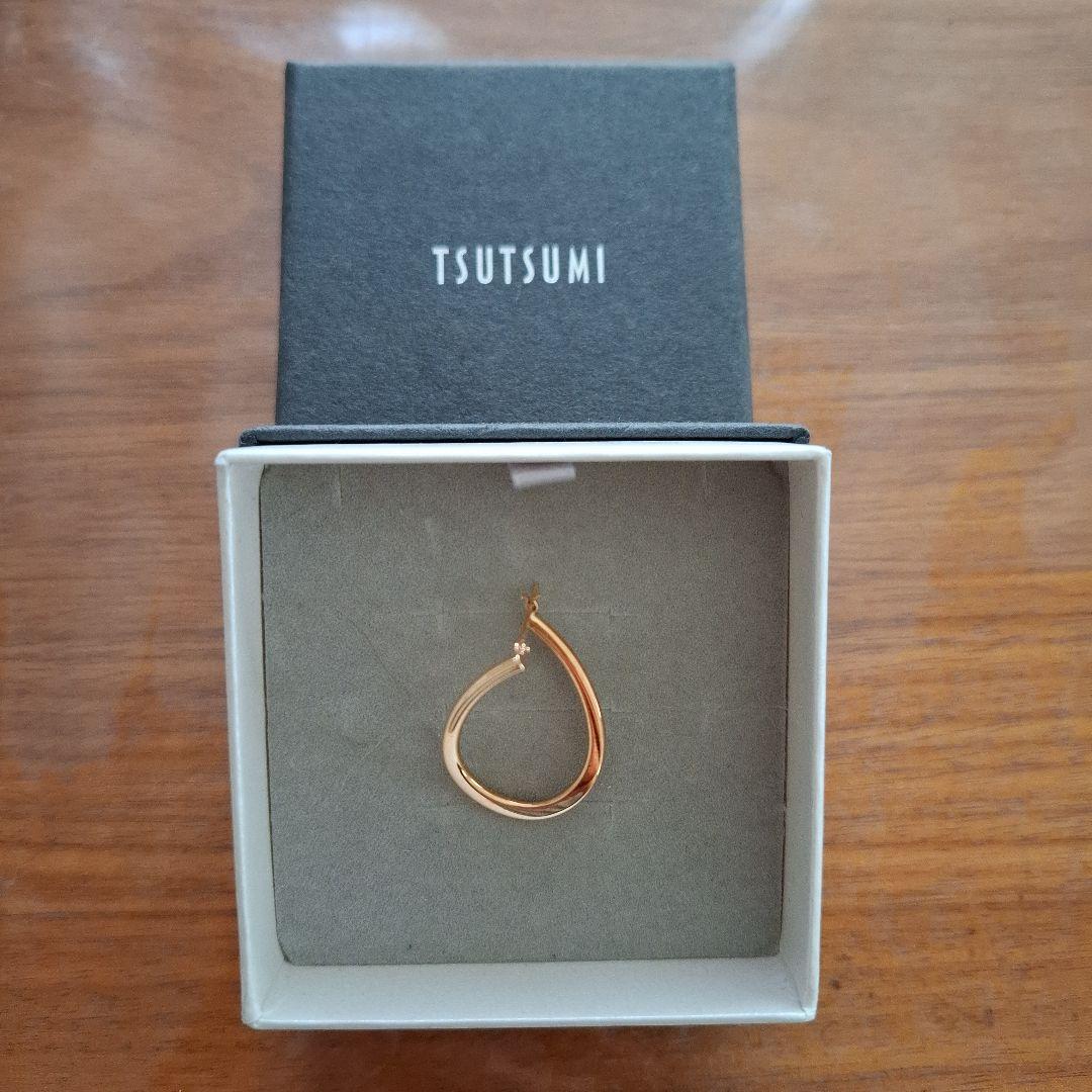 TSUTSUMI ゴールド ドロップ型ピアス　k18 ジュエリーツツミ K18イエローゴールドピアス フックピアス ドロップ