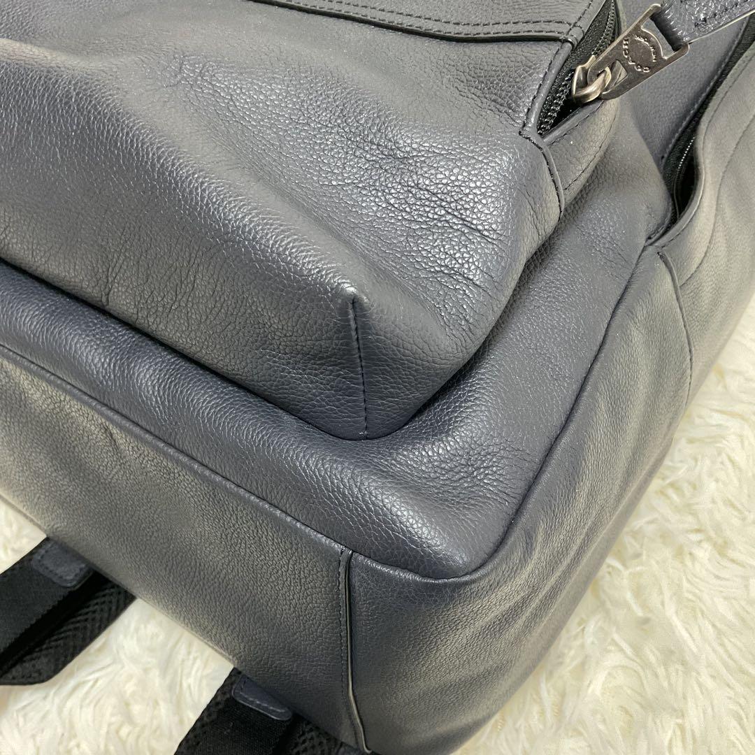 COACH コーチ リュック レザー ネイビー F68993 - メルカリ