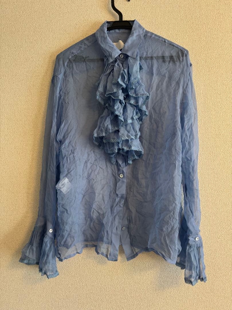 iscoalarcon マルジェラ　フリル付きシースルーシャツ　36 MORTAR TOKYO ONLINE（モータルトーキョー） / Maison Margiela TOILE