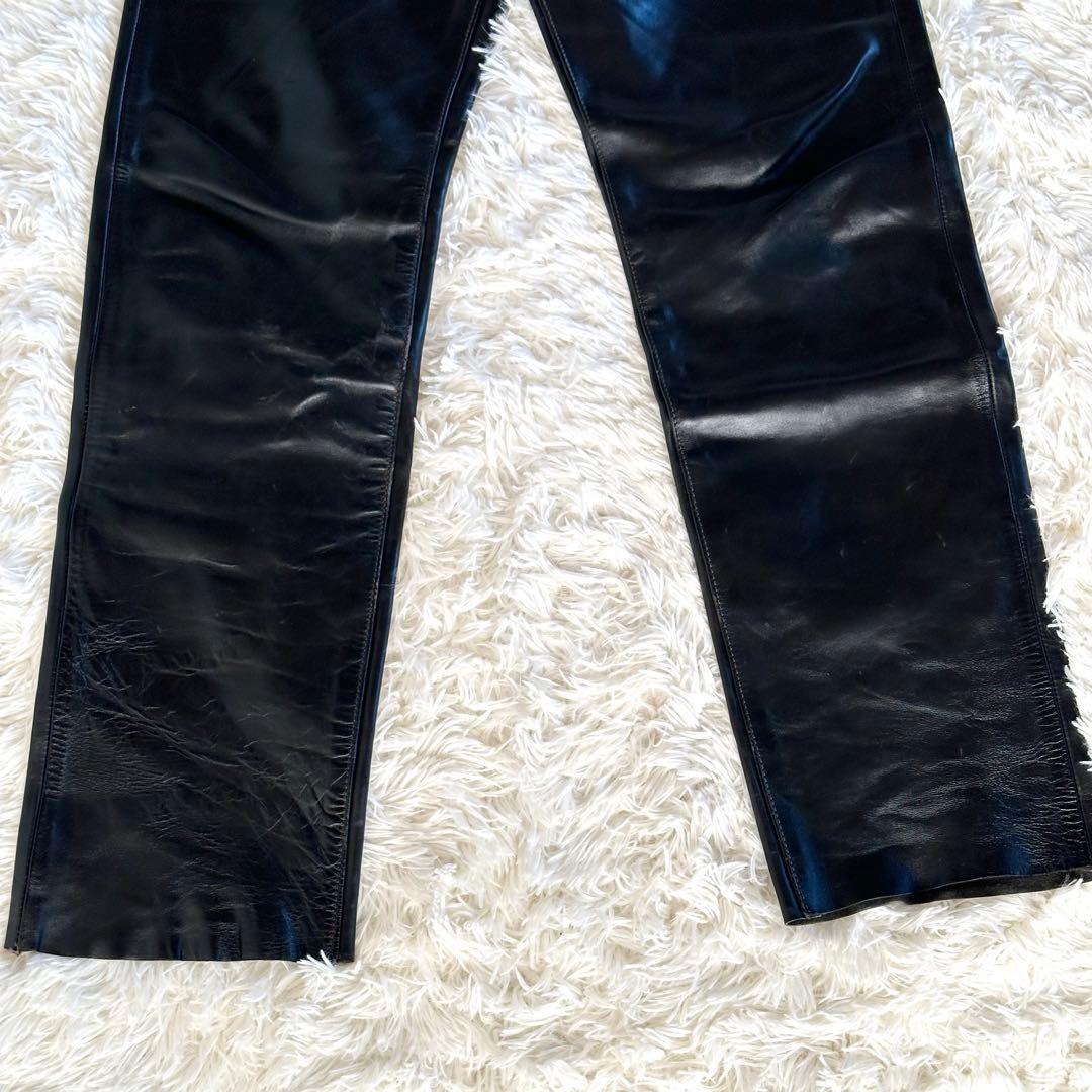 美品 Steeplechase リアルマッコイズ ホースハイドレザーパンツ 31