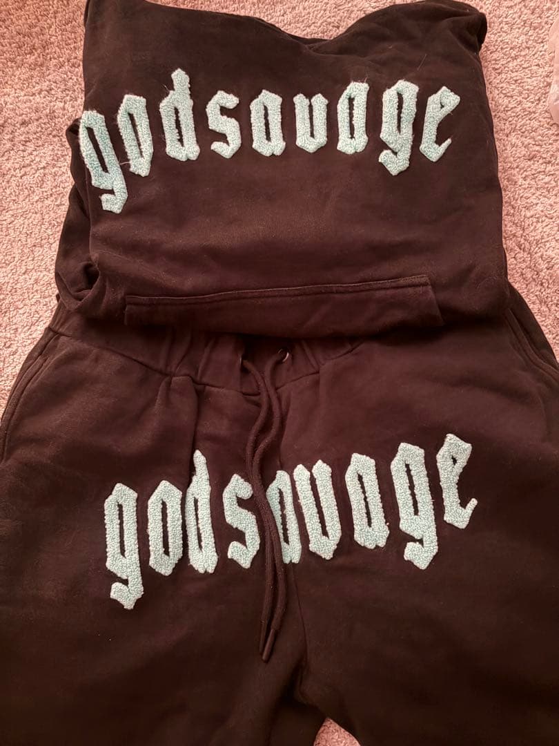 godsavage ブラック パーカー セットアップ 𝐜𝐨𝐮𝐩𝐥𝐞𝐜𝐨𝐝𝐞 🖤 @godsavage.jp さんの パーカーセットアップ