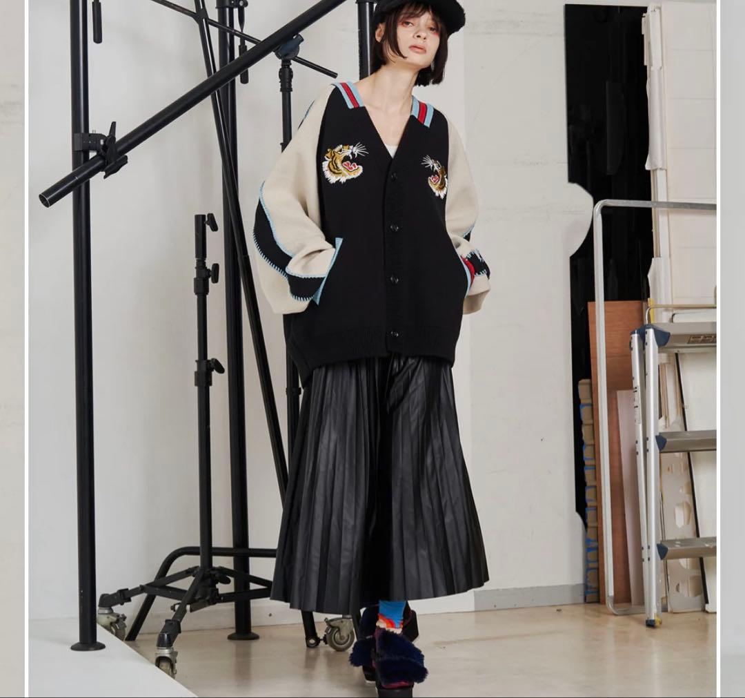 SeeSew 刺繍虎スカジャン風ニット SeeSew 刺繍虎スカジャン風ニット