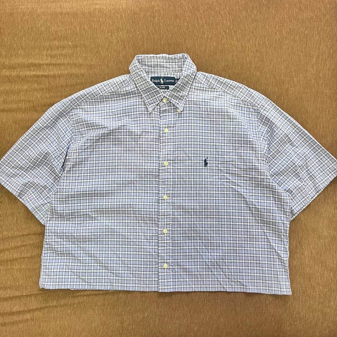 90s Ralph Lauren check shirt 短丈 シティーボーイ - メルカリ