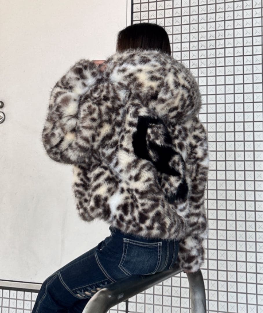 GYDA ヒョウ柄 ファーコート - メルカリ