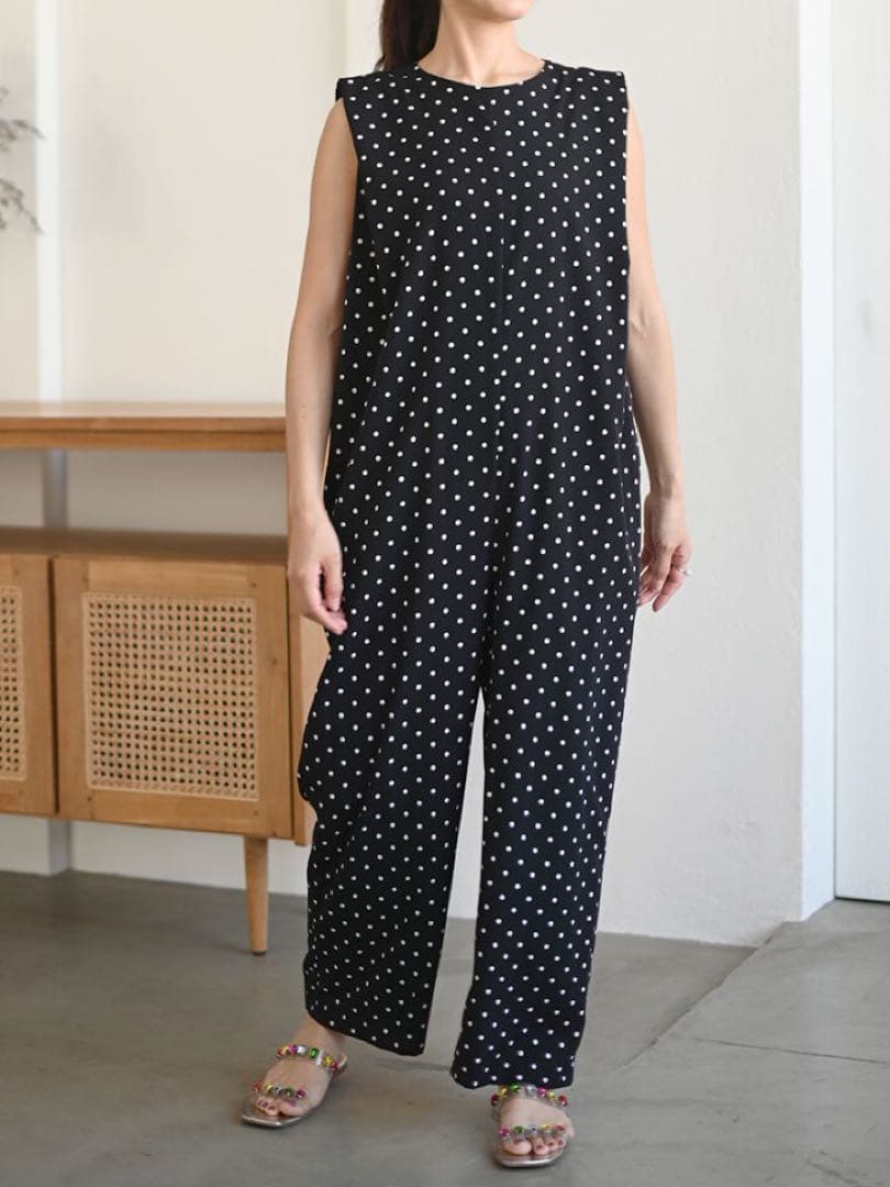 トレフル TREFLE+1 スタイリッシュサロペット ドット 01 デニムオーバーオール(BLUE) | Onepiece,サロペット | | TREFLE＋1