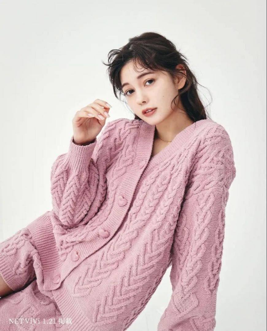 gelato pique バレンタイン スフレハートアランカーディガン - メルカリ