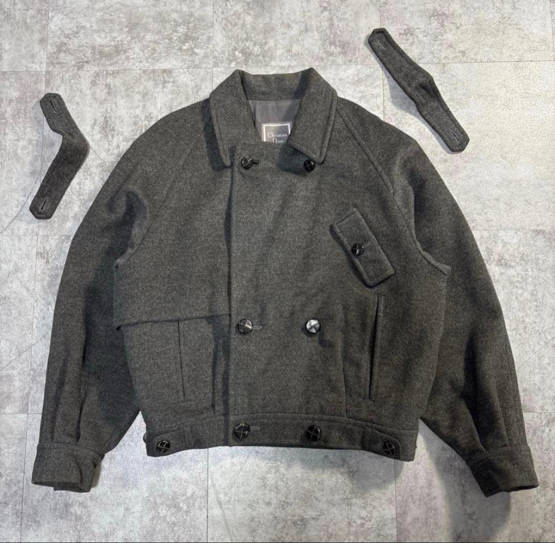 80s vintage dior short wool bomber jkt 90s bomber christian dior