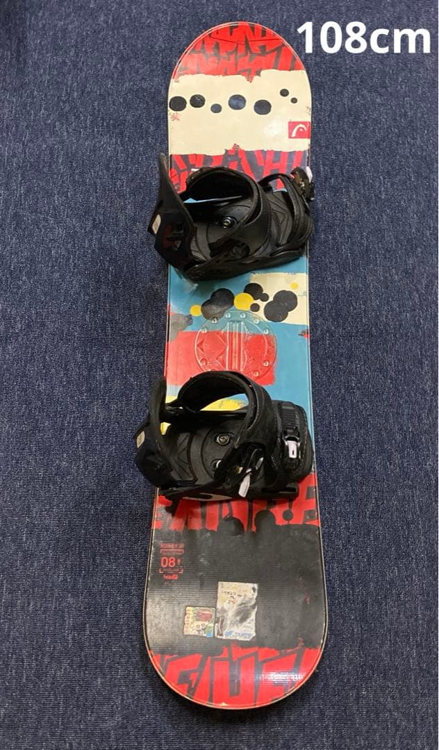 キッズ　スノーボード　ビンディング　2点セット　HEAD 108cm HEAD（ヘッド） 【キッズスノーボード2点セット】HEAD ROWDY FLEX