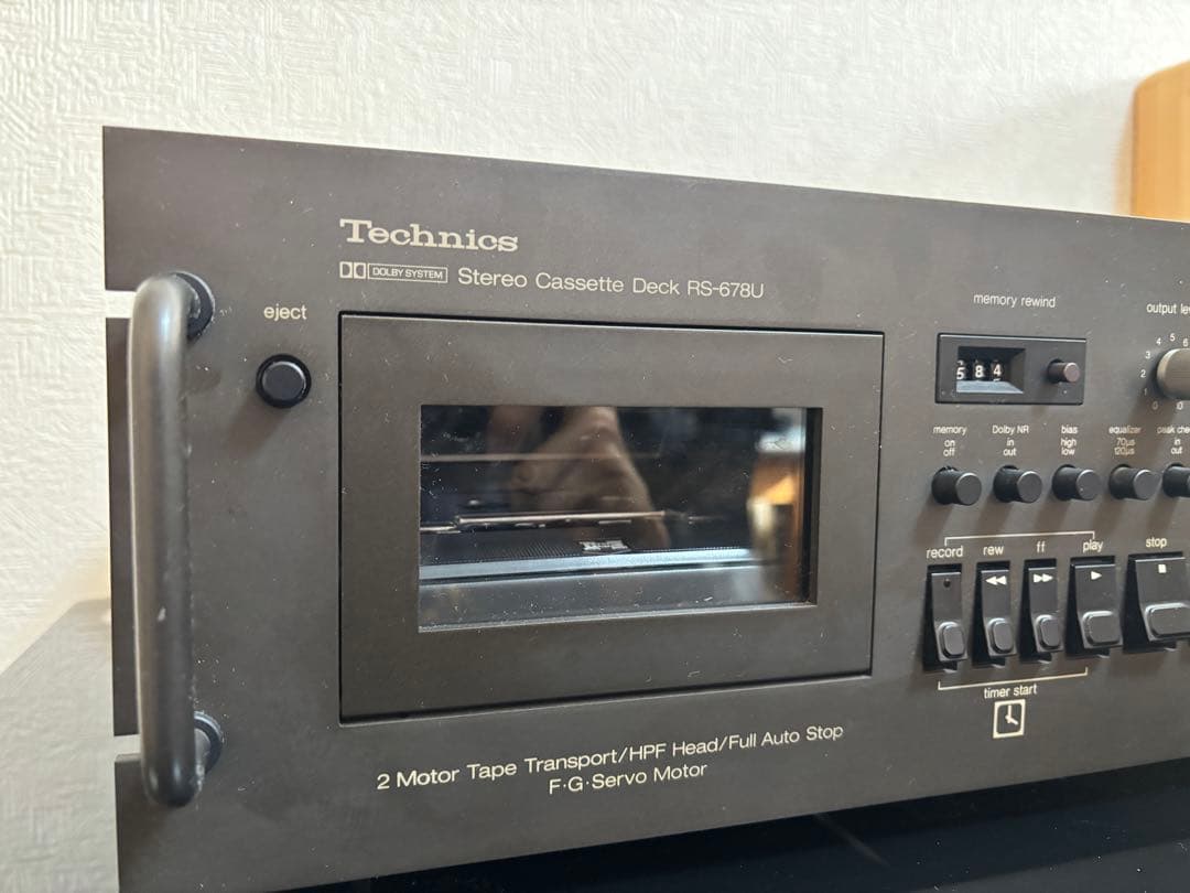 ジャンク　カセットデッキ Technics RS-678U 通電確認 ジャンク Technics テクニクス ステレオカセットデッキ RS