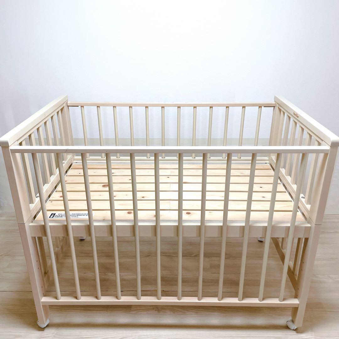 美品】 ファミリア familiar ベビーベッド 160953 日本製 - メルカリ