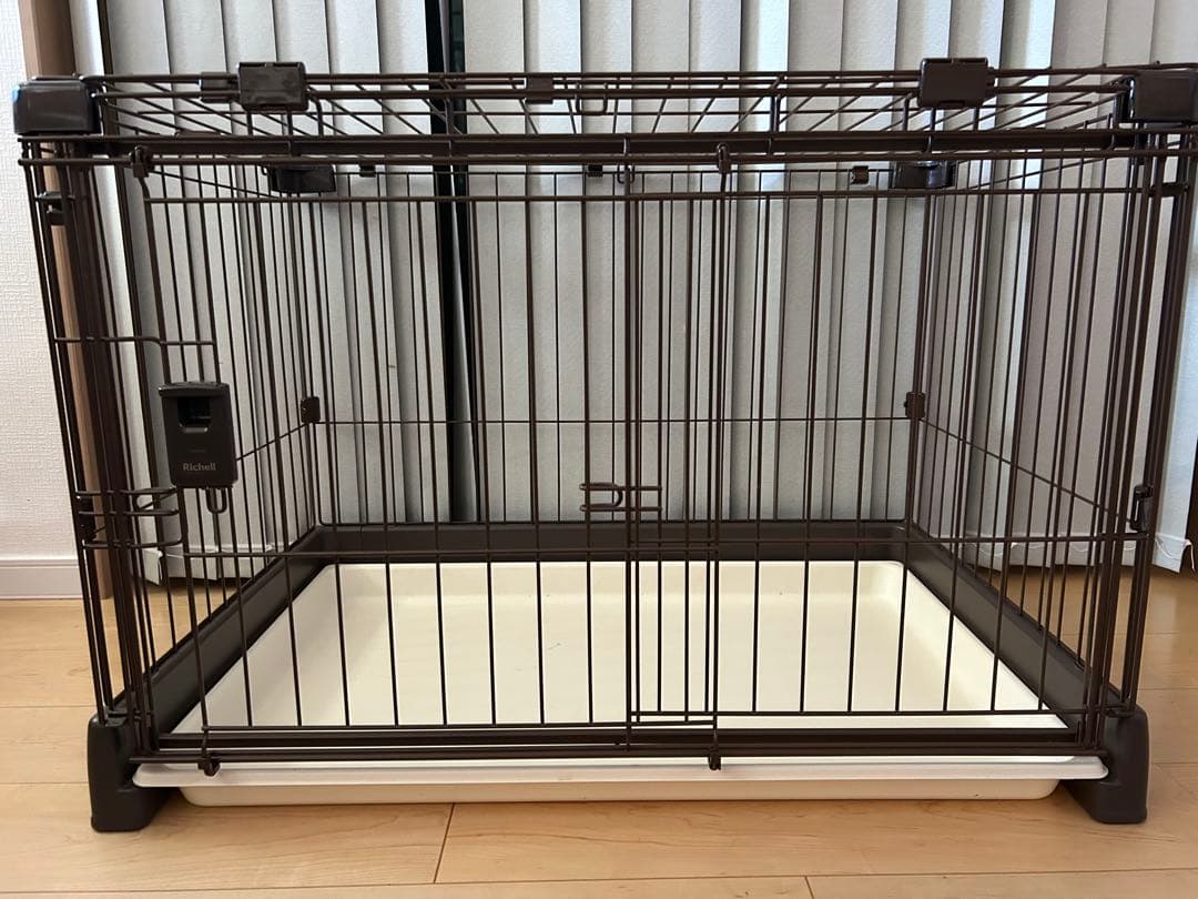 Richell 中型犬用 ケージ ブラウン　屋根付き Richell 中型犬用 ケージ ブラウン 屋根付き サークル | リッチェル
