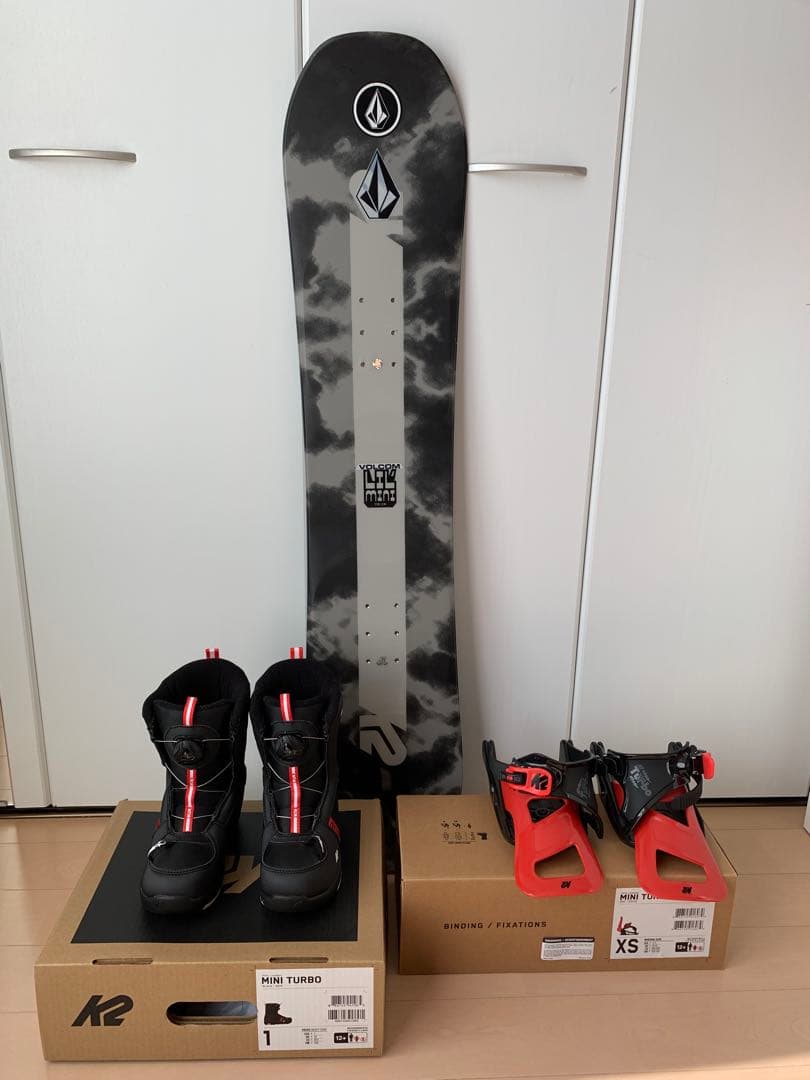 K2 mini turbo キッズスノーボード3点セット 110cm キッズ スノーボード3点セット】K2 MINI TURBO スノーボード ＆ K2