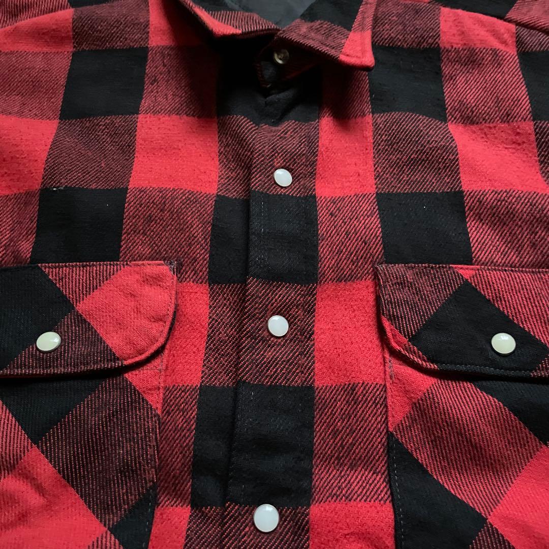 70s 80s FIVE BROTHER キルティングネルシャツ 三角タグ