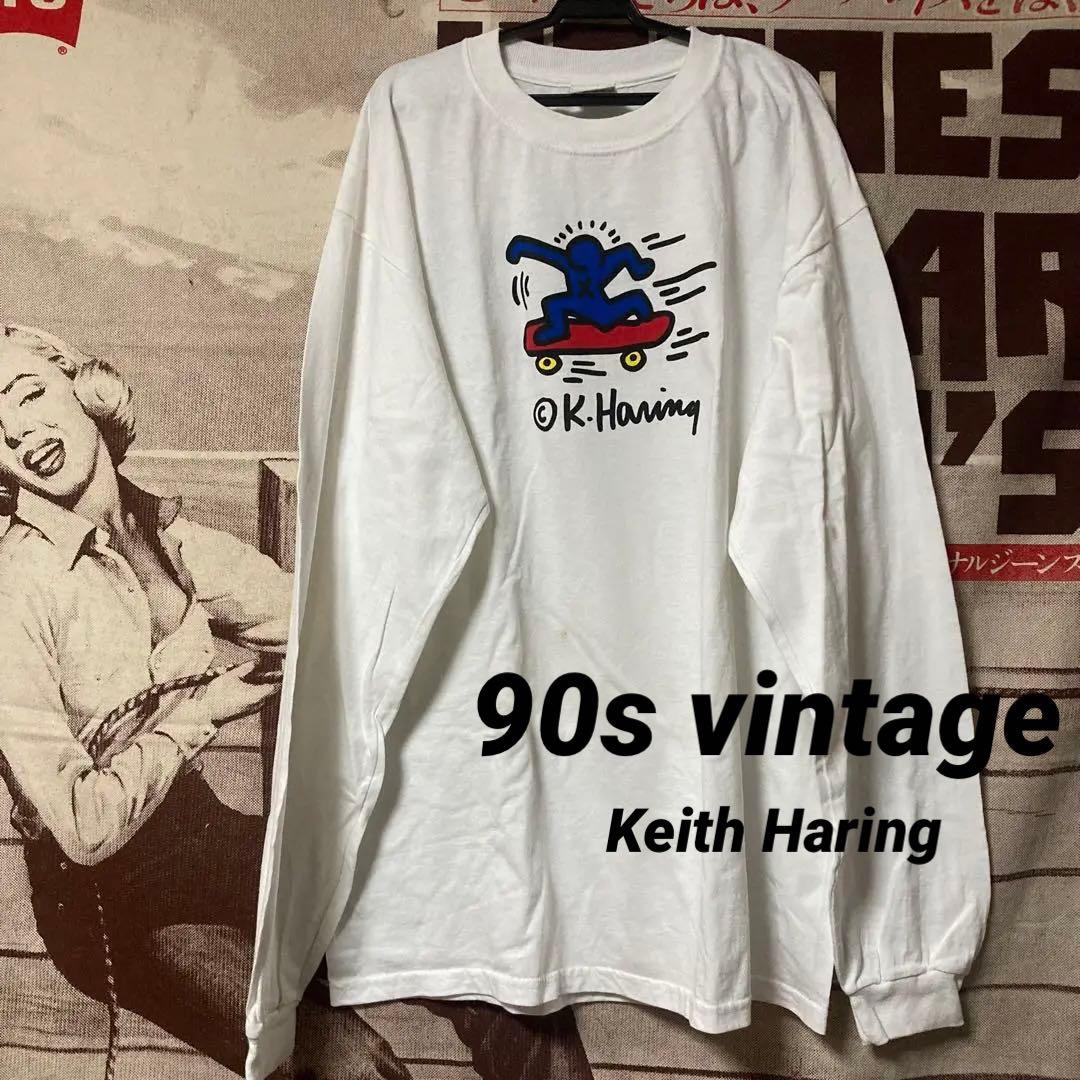 レア キースヘリング ヴィンテージ POPSHOP 長袖 ロンT L USA製 Used / ロンT】 Keith Haring / キース・ヘリング ロンT 赤 L | 世田谷