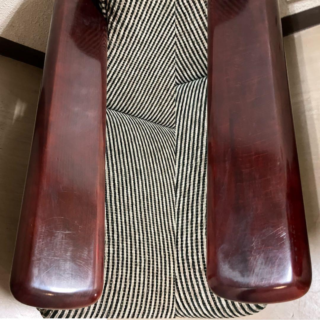 karimokuオールド カリモクファニチャー ストライプウッドアーム