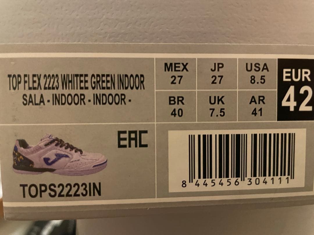 新品 27.0cm JOMA TOP FLEX 2223 IN トップフレックス