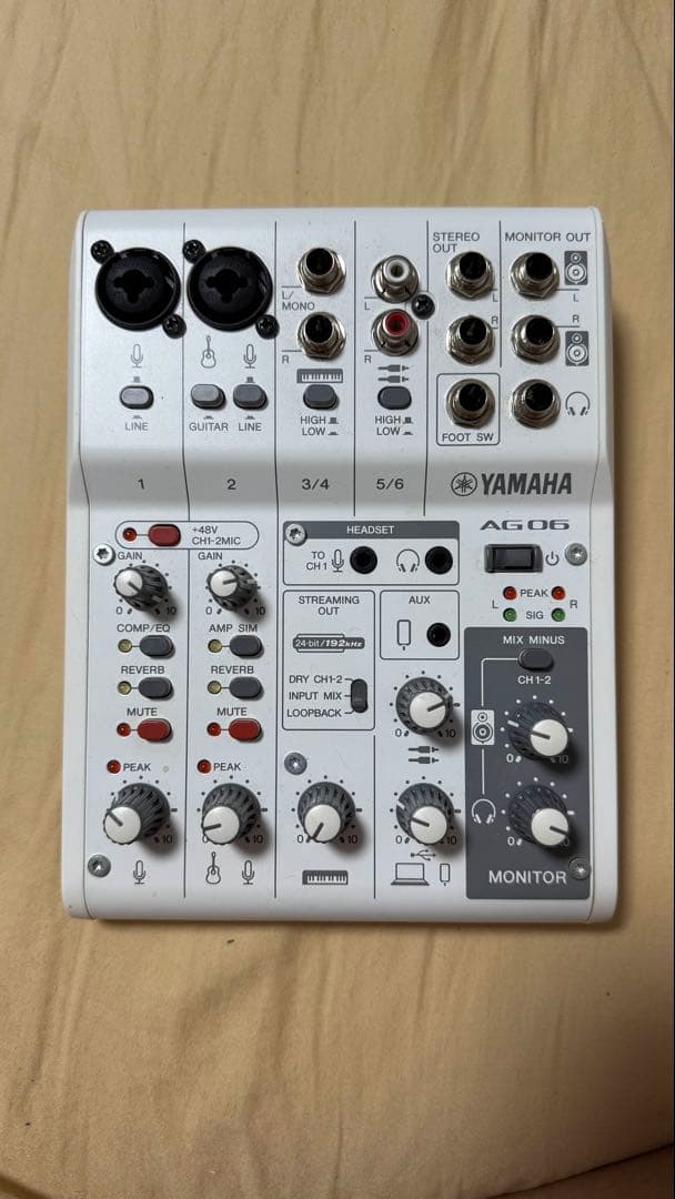 YAMAHA AG06mk2 フットスイッチ付 オーディオインターフェース YAMAHA AG03/AG06より待望の新モデル登場