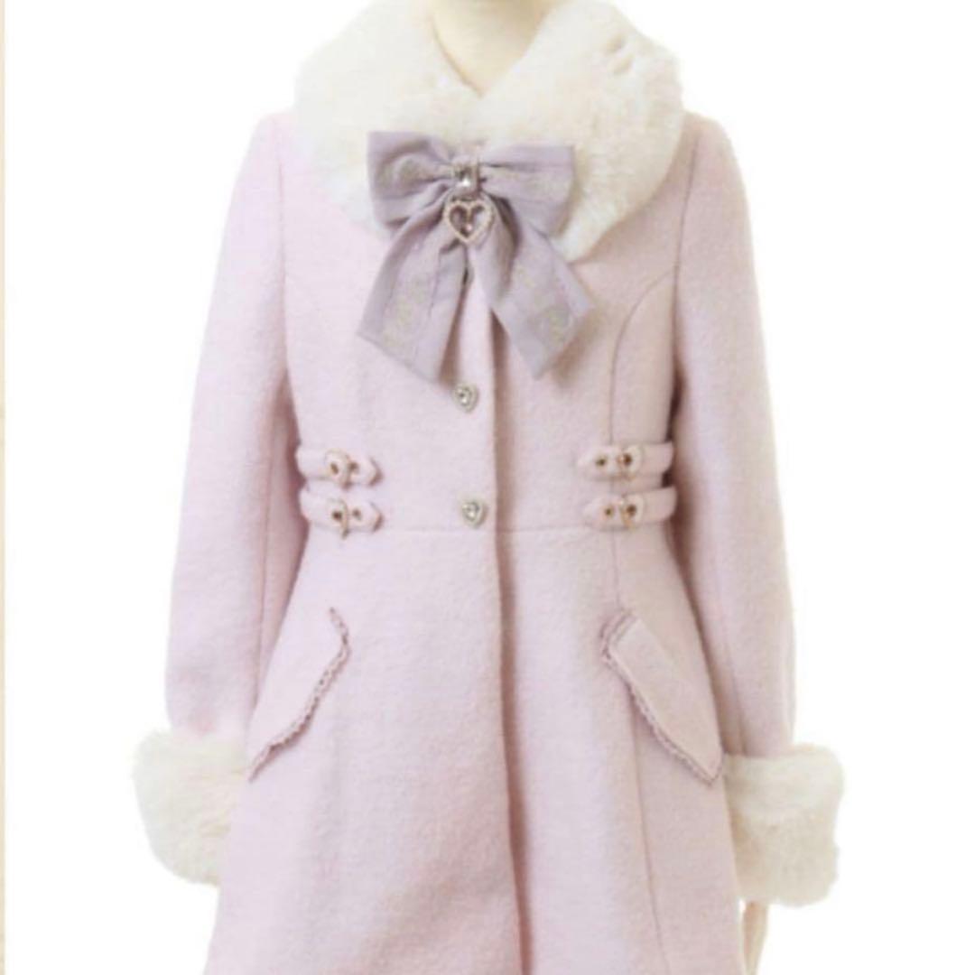 LIZLISA ビジューリボンミニ丈Aラインコート ピンク LIZLISA ビジューリボンミニ丈Aラインコート ピンク - メルカリ