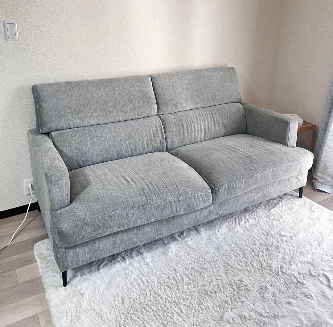 【近藤】ニトリ3人掛けソファ (サザーラ GY) ニトリ（NITORI） 布張り3人掛けワイドソファ(サザーラ GY) : ニトリ