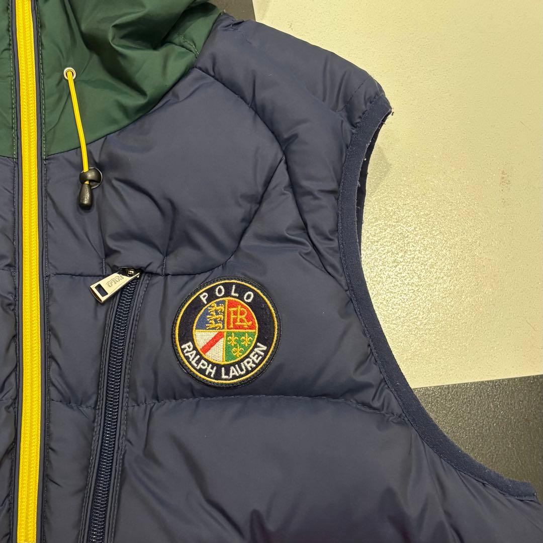 美品 ポロ ラルフローレン GLACIER COLORBLOCK ダウン ベスト - メルカリ