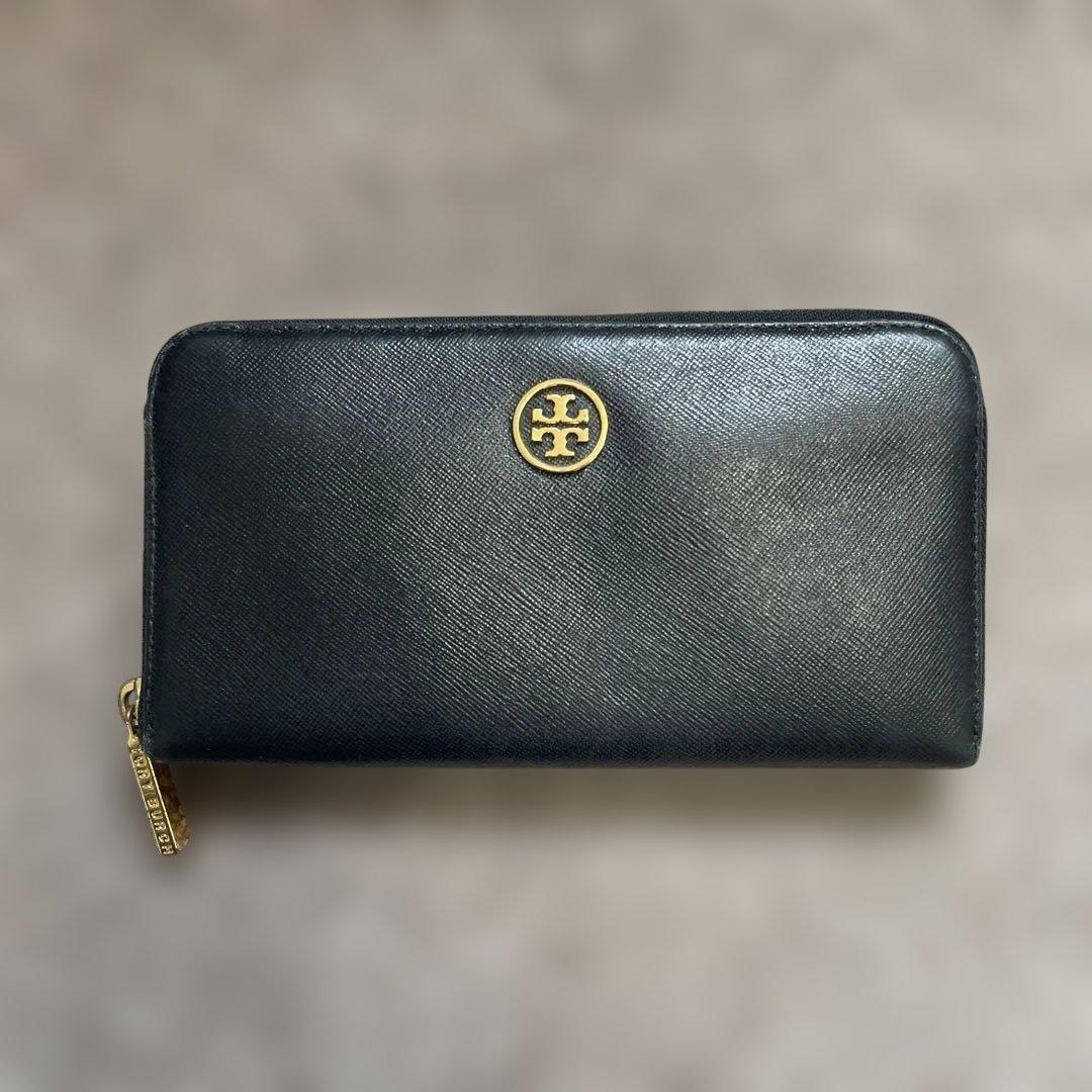 Tory Burch ブラックレザー 長財布 - メルカリ