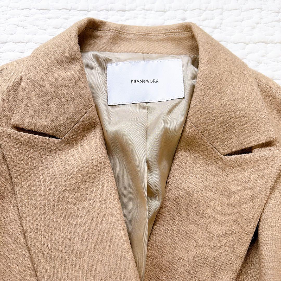 タグ付⚑ フレームワーク ダブルブレストジャケット カシミヤ 金ボタン