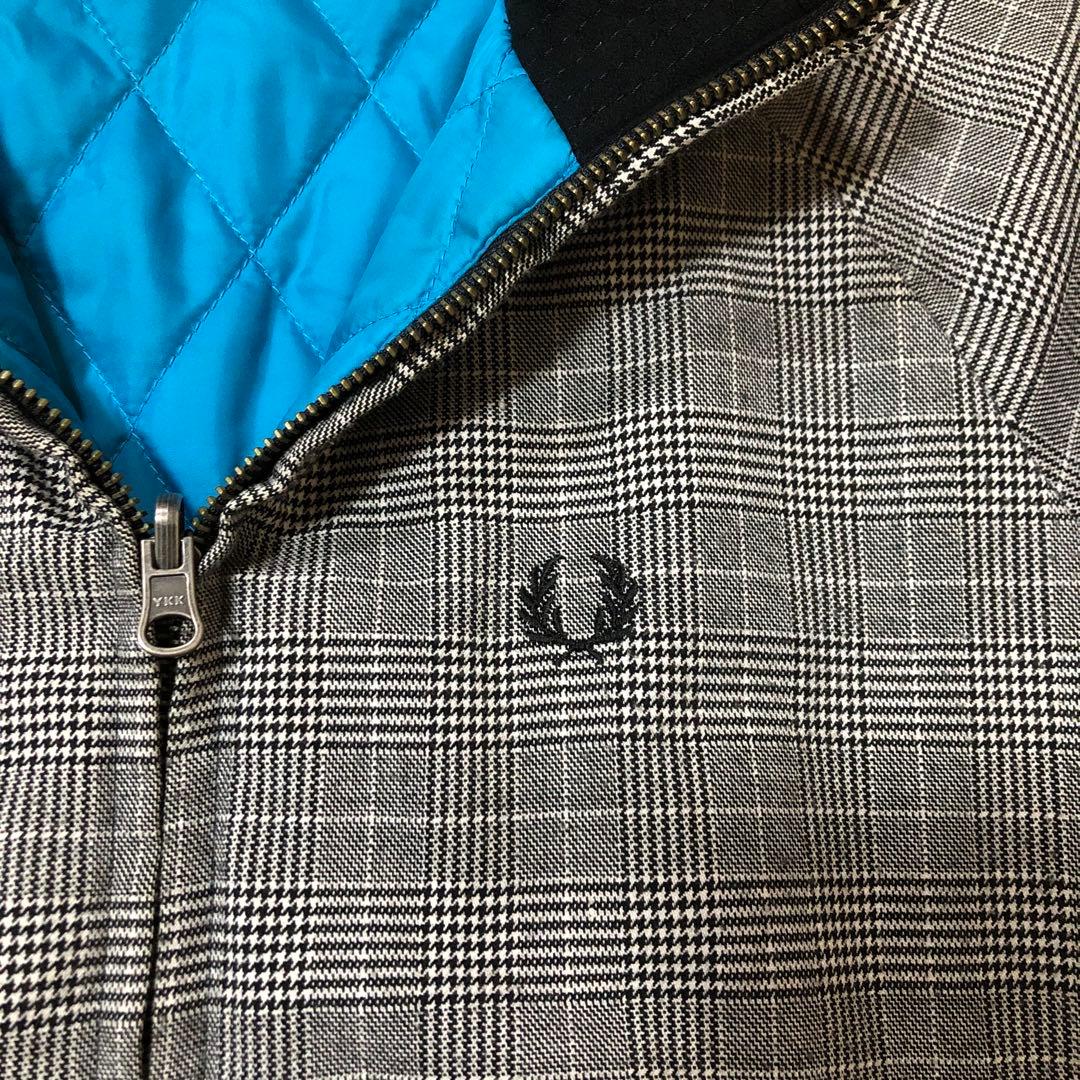 美品❇️FRED PERRY❇️リバーシブルブルゾン／グレンチェック中綿
