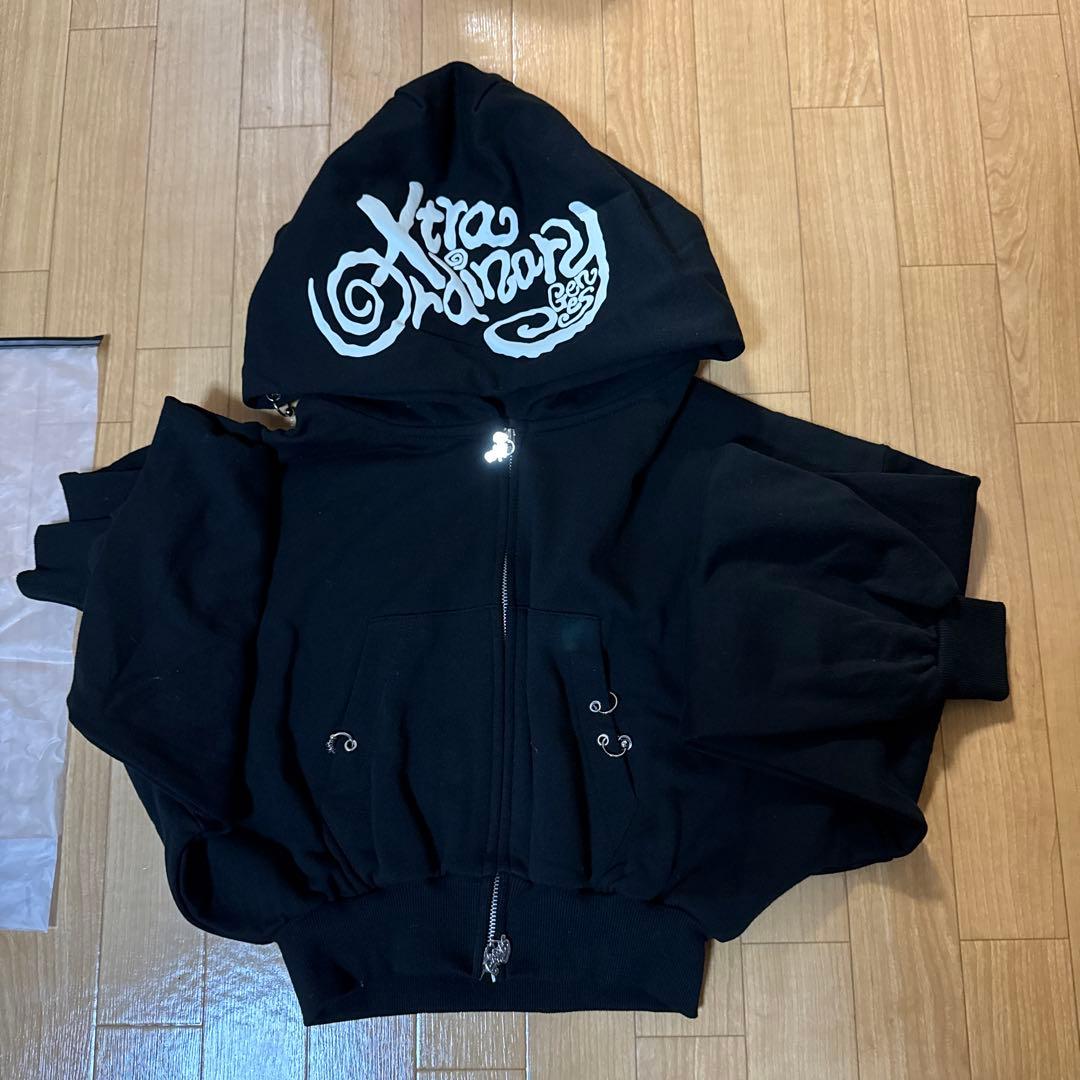 トップス Cropped Zip Hoodie Produced by XG M size Cropped Zip Hoodie Produced by XG – XGALX OFFICIAL SHOP
