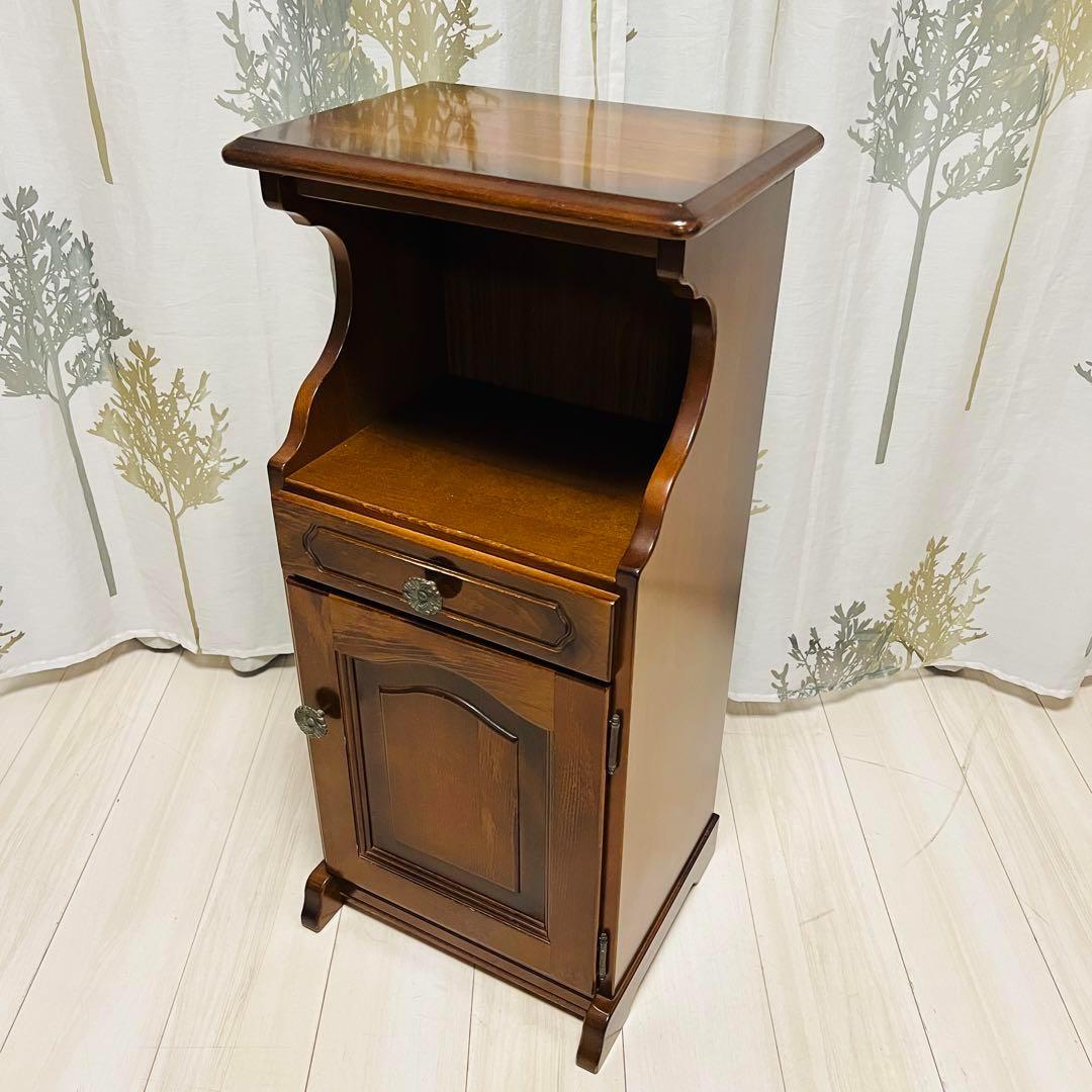 ☆美品！☆カリモク karimoku コロニアル　電話台 レトロ アンティーク調 karimoku (カリモク) 電話台 ブラウン コロニアル｜トレファクONLINE