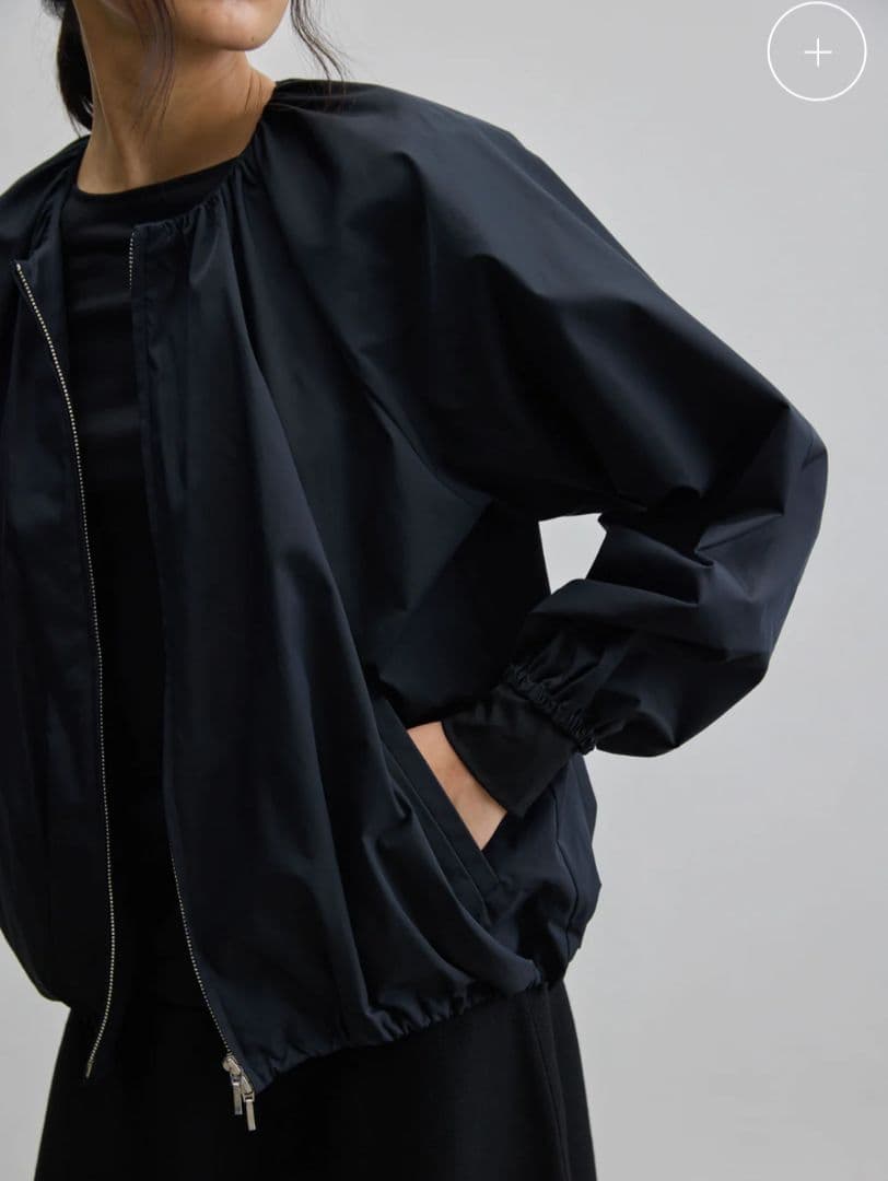 洗える soeju 近年モデル　リモンタブルゾン　ノーカラー　ダブルジップ 洗える soeju 近年モデル リモンタブルゾン ノーカラー ダブルジップ