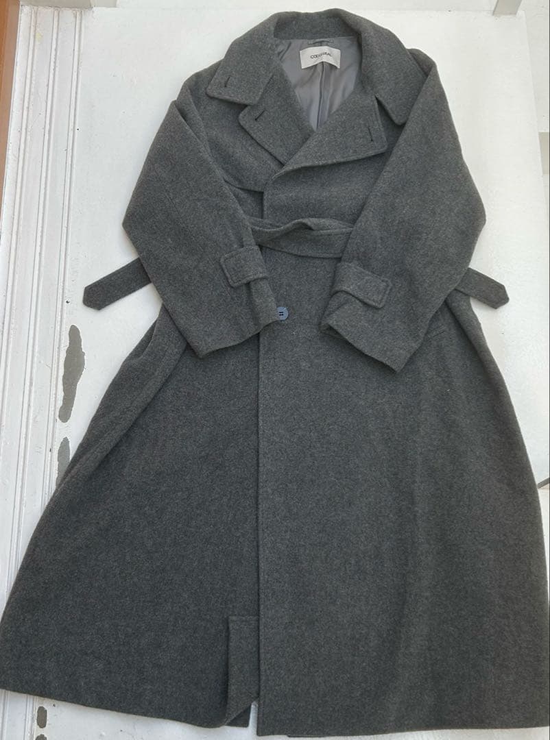 【即日発送】COCO DEAL ウールトレンチコート　グレー　Ｍサイズ COCO DEAL - ウールトレンチコート COCODEALの通販 by ai's shop｜ココ