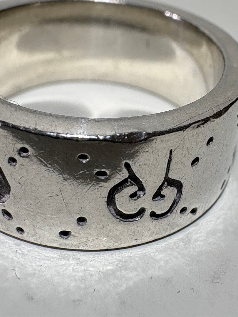 GUCCI ブランデッドG スカルワイドリング 刻印サイズ20号【箱/ポーチ付