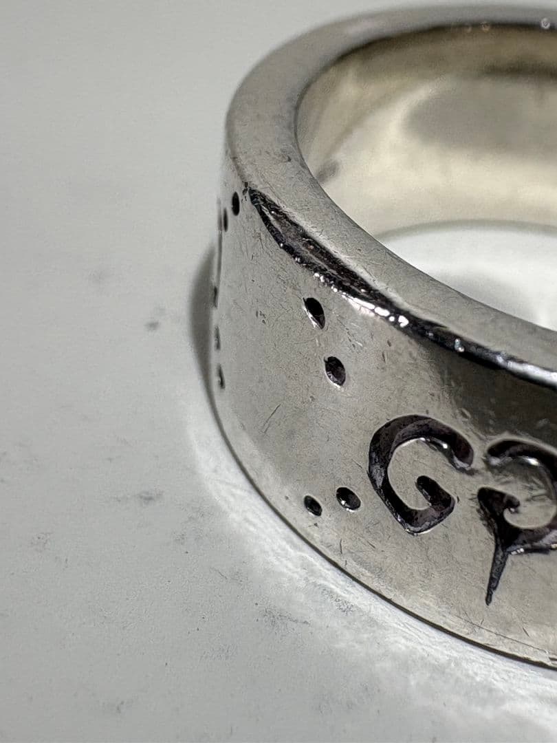 GUCCI ブランデッドG スカルワイドリング 刻印サイズ20号【箱/ポーチ付