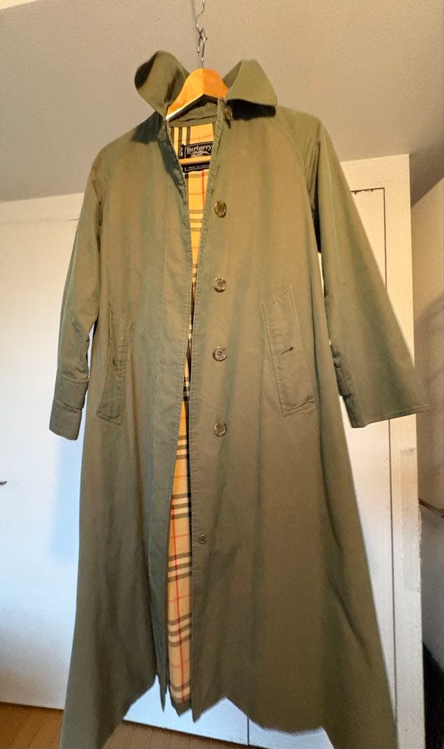 Burberry 英国製 玉虫 ステンカラーコート Vintage 一枚袖 - メルカリ